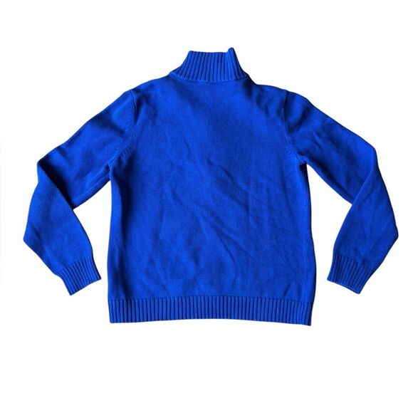 Lauren Jeans Co Ralph Lauren Quarter Zip Knit Sweater Womens Medium Blue - Picture 2 of 10